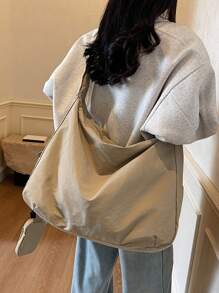 Geantă crossbody simplă, de înaltă calitate, cu capacitate mare, culoare solidă versatilă, cu portofel mic pentru monede de aceeași culoare, geantă unică casual și foarte atractivă pentru femei, potrivită pentru naveta la serviciu și cumpărături.