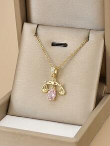 1 chiếc vòng cổ thép không gỉ đính đá Cubic Zirconia nhiều màu sắc thời trang dành cho nữ, Bạch Dương, Kim Ngưu, Song Tử, Cự Giải, Sư Tử, Xử Nữ, Thiên Bình, Bọ Cạp, Nhân Mã, Ma Kết, Bảo Bình, Song Ngư, Thích hợp cho tiệc tùng, đeo hàng ngày, phong cách Châu Âu & Mỹ, cá nhân hóa, hào phóng, đá Cubic Zirconia, trang sức cưới, quà tặng cho con gái, người thân, bạn bè, sinh nhật, ngày lễ tình nhân, quà tặng cho cặp đôi - Vàng - Xem 18