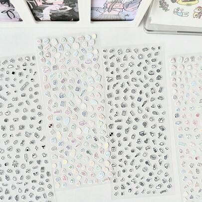 ملصقات زخرفية بنمط كرتوني صغير أصلي، ملصقات DIY لمخطط جوكا الجميل، ملصقات DIY للمخطط، ملصقات بنمط كرتوني صغير جميل، ملصقات زخرفية كرتونية جميلة، مناسبة للدفاتر والأجهزة المحمولة والزلاجات والألبومات وزجاجات المياه - ديكور DIY وهدايا العطلات