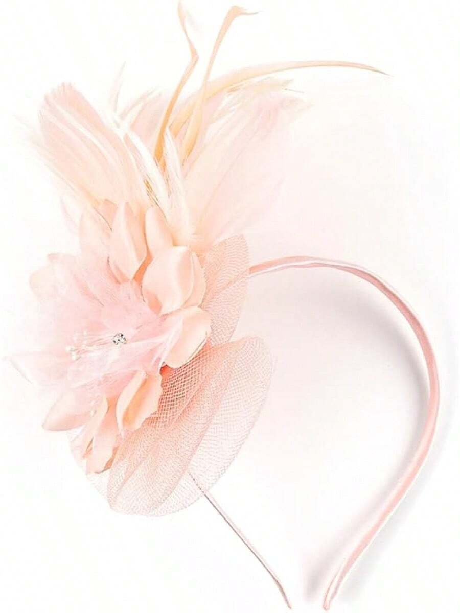 Fascinators Hats Women,Tea Party Fascinator Hair Clip With Feathers Wedding,Derby Hats Headbands - Style1-血牙 - 查看 1