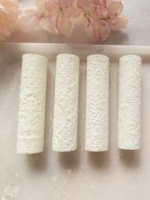 Polymer Clay & Ceramic Texture Roller, Geometric Minimalist Embossing Roller, Rose Branch, Retro Pattern, Chrysanthemum, Baroque European Classical Pattern, Embossed Ceramic Texture Roller For Jewelry Making, Compatible With Polymer Clay Cutter - Texture Roller - View 3