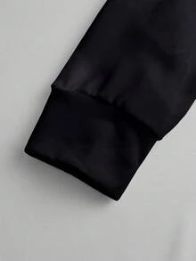 男士萬聖節對比色臉部藝術印花抽繩連帽衛衣，街頭時尚休閒運動衫，適合春、秋、冬 - 彩色 - 查看 4