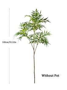 78-140cm Large Fake Palm Tree Artificial Ficus Plants Plastic Tropical Nandina Plants Branch Faux Fiddle Fig Leaves Tall Lacquer Tree For Home Garden Office Kitchen Decor Without 1pc