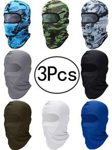 3 Pieces Ski Mask For Men Balaclava Face Mask Summer Face Mask Balaclava Full Face Mask Breathable Hood For Outdoor Use