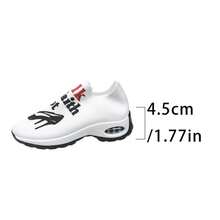 Women's Casual Slip-On Sneakers With Thick Breathable Soles, Low-Top Round Toe & Patchwork Color Design - Fabric Upper & EVA/PVC Sole For All-Season Comfort, Sports Style Everyday Shoes, Ladies Sneakers, Comfortable Footwear, Fashion Statement Shoes, Durable Construction, Lifestyle