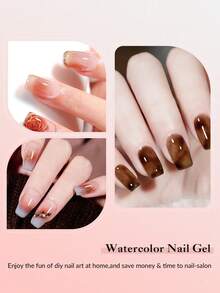 15ML Clear Blooming Gel Lac de unghii, Soak Off UV LED Blossom Gel Lac de unghii pentru efect de răspândire, pictură unghii, marmură, piatră naturală, acuarelă Blooming Gel Lac de unghii Design Manichiură Crăciun Lac de unghii