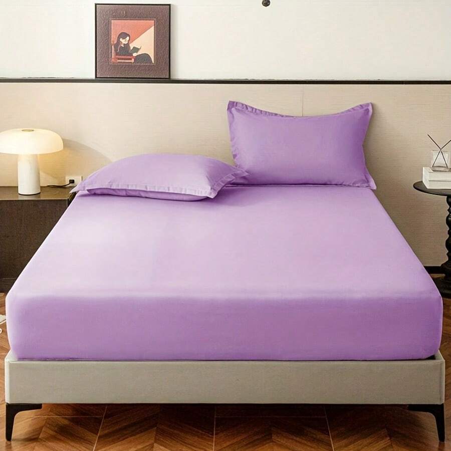 1 sábana, sábana ajustable con banda elástica, ropa de cama, protector de colchón suave y cómodo que no daña la piel, con bolsillos de 30 cm de profundidad (funda de almohada no incluida), adecuado para camas de 90/105/135/150/160/180 cm, camas individuales, dobles, matrimoniales y super king size, sin decoloración, para todas las estaciones, protector de colchón con bolsillos profundos para hoteles y casas de vacaciones, varios colores disponibles