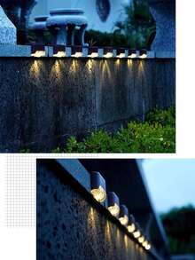 Outdoor Solar Powered Led Fence Light Waterproof Stairway Light For Yard, Fence, Stairway, Garden Decoration Landscape Lighting - Multi-color - View 10