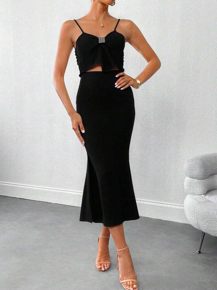 Women Two-Piece Outfits - Black - View 1