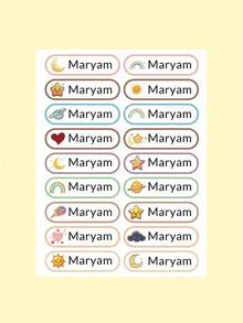 من 1 إلى 240 ملصق اسم شخصي بنجوم وقوس للأطفال، ملصقات اسم مخصصة صغيرة - ملصقات اسم مقاومة للماء، ملصقات قرطاسية مخصصة، مناسبة للحضانة والمدرسة والتخييم وتخزين الألعاب، مقاومة للماء، بدون كي، قابلة لإعادة الاستخدام - أبيض - مشاهدة 6