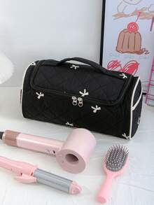 1pc Hair Dryer & Curling Iron Storage Bag, Large Capacity Dust-Proof Hanging Hair Tool Organizer Pouch, Suitable For Travel, Cruise, Dorm, Wedding, Bridesmaid, Mother's Day, Birthday, Friend & Teacher Gifts, Home Decor For Bathroom, Living Room, Bedroom - Multicolor - View 12