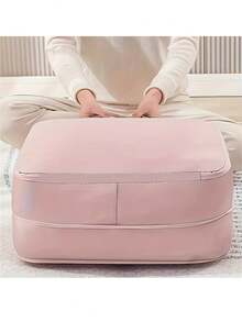 Multifunktionale komprimierte staubdichte Aufbewahrungstasche, Kleidung und Decken Transporttasche mit großer Kapazität, tragbare und platzsparende selbstkompressionstasche, Decken- und Bettwäsche-Organizer-Taschen mit Reißverschluss, platzsparende Kleiderschrank-Organizer für Kleidung, Decken, Pullover, Mäntel, geeignet für Reisen und Zuhause, Kleiderschrank-Organisation und Aufbewahrung Kleiderorganizer Schlafzimmer