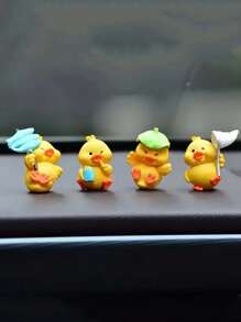 Six Mini Duck Car Center Console Display Pieces Of Cute Interior Decoration - Multicolor - View 4