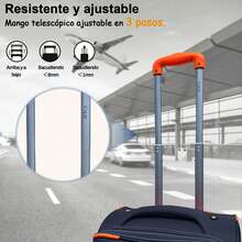 Set Of 2 Travel Suitcases, 20 And 18 Inches, With Rigid Wheels And A Lock. - 深藍色 - 查看 4