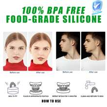 男女适用下颌线锻炼器，硅胶下颌训练器 | 强化下颌、面部和颈部肌肉，减轻压力和食欲，增强下颌线和咀嚼力