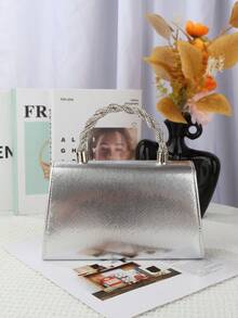 闪亮手拿包，适合正式场合和盛会，优雅时尚，女士手提包，非常适合派对、婚礼、盛会、正式晚宴，可搭配婚纱、正式礼服、舞会礼服、生日礼服。 - 銀色 - 查看 6