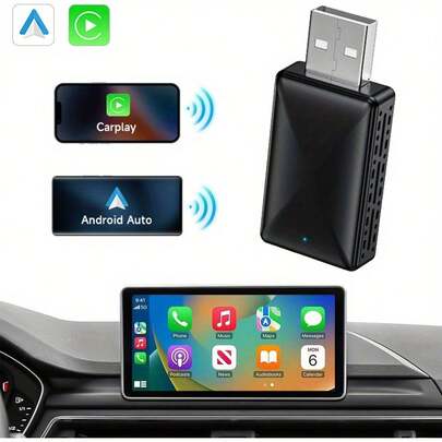 Wireless Car Upgrade! 2 In 1 Wireless Adapter For Android Auto & CarPlay – Plug & Play, Stable Connection, Compatible With Most Vehicles, Smart Integration