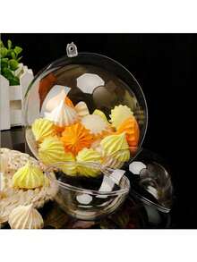 20 Large Plastic Transparent Balls, Candy Display Balls, Available In Various Sizes, Creative Decorative Balls, Decorative Hanging Balls, Suitable For Holiday Decoration, Weddings, Parties, Christmas, Etc - Multicolor - View 2