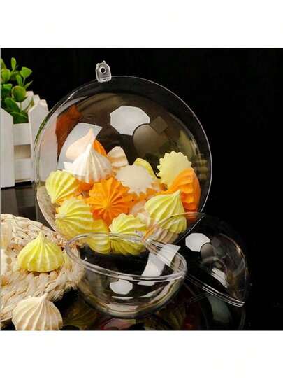 20 grandi palline di plastica trasparenti, palline per esporre caramelle, disponibili in varie dimensioni, palline decorative creative, palline decorative appese, adatte per decorazioni per vacanze, matrimoni, feste, Natale, ecc.