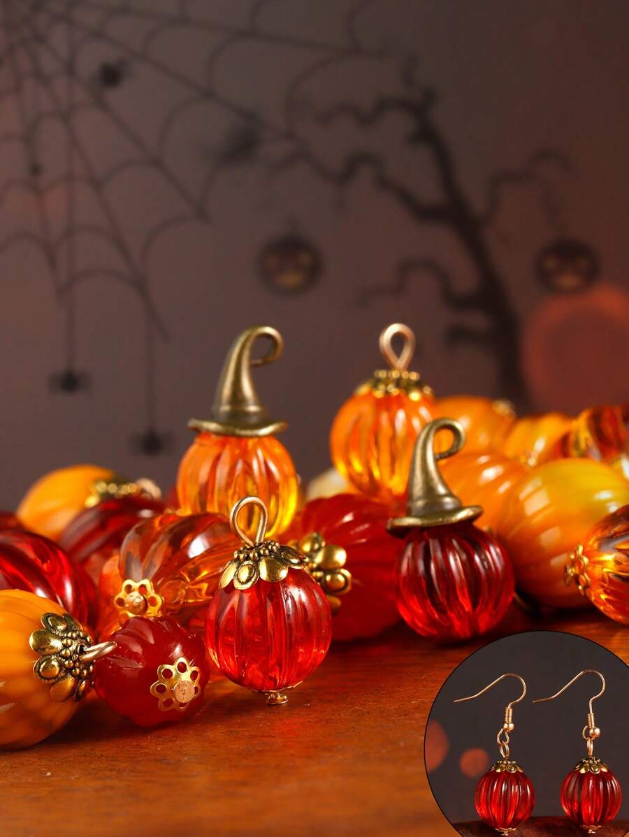 5/10/20 pezzi Perline fai-da-te per artigianato, decorazioni a forma di zucca di Ognissanti, perline pendenti, perline sparse, accessori per collane e braccialetti fatti a mano