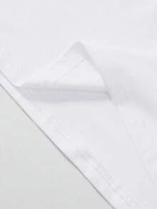 向日葵印花圆领 T 恤，休闲宽松短袖夏季 T 恤上衣，女款 - 白色 - 查看 5