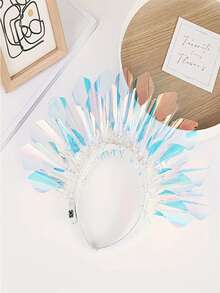 1pc LED Glowing Headband Decor Light - Luminous Holiday Headpiece, Halloween Gift, Birthday Decor, Wedding Decor, Halloween Party Flashing Crown Atmosphere Light, Suitable For Nightclub, Cosplay, Music Festival, Headband Light, New Year, Christmas, Party, Bar, Birthday And Wedding Neon Headband Atmosphere Light - Luminous Headband Light - View 9