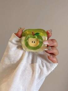 水晶苹果和梨形设计保护壳适用于 Pro 2、 3、 Pro 无线蓝牙耳机保护套 - 綠色 - 查看 2