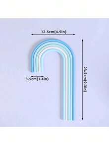 1 件可爱熊蛋糕装饰，蓝色蝴蝶结熊蛋糕装饰，彩虹条纹拱门蓝色礼盒蓝色星云蛋糕装饰，适合洗礼生日派对蛋糕装饰，适合性别揭晓派对蛋糕装饰，迎婴派对蛋糕装饰 - 藍色 - 查看 9