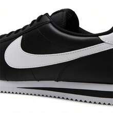Nike Cortez 男士复古风运动鞋，加宽鞋头设计，增强支撑，全天舒适穿着，黑色/白色 DM4044-001 - 黑白 - 查看 3