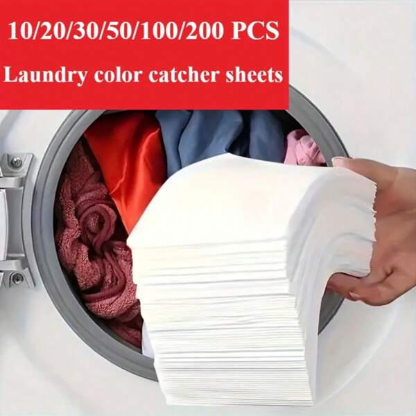 Anti-Color Transfer Laundry Absorbing Cloth, Protects Clothes From Fading And Color Bleeding, Available In Multiple Sizes, Effective Washing Solution For Commercial Cleaning, All Fabric Types, And Household Use