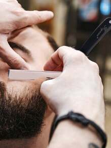 Men & Women Home And Salon Use Straight Razor Set, Includes Folding Straight Razor And Ultra-Thin Sharp Stainless Steel Double-Edged Blades