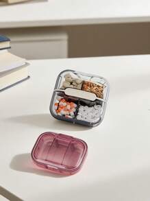 Portable Weekly Pill Box Large Size Waterproof Airtight Medicine Storage Case For Daily Morning, Noon And Night, Compact