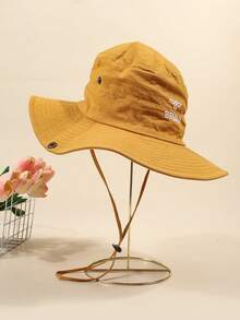 1pc Unisex Oversized Brim Solid Color Bucket Hat, Casual Outdoor Sun Protection Hat For Fishing, Cycling, Hiking - Multicolor - View 15