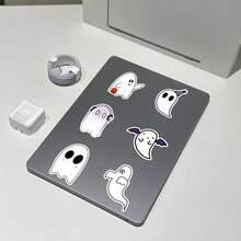 50pcs Cute Ghost Stickers, Creative Graffiti Stickers For Luggage, Skateboard, Tablet, Cartoon Decorative Stickers - Multicolor - View 10
