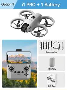 AXNEN Drone I1 PRO con doppia fotocamera e luci LED colorate - Atterraggio con un solo pulsante, evitamento intelligente degli ostacoli, hovering con flusso ottico, capovolgimento a 360°, adatto per principianti - Confezione regalo per Ognissanti e Natale - Multicolore - Visualizzare 15