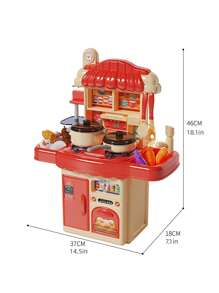 儿童厨房炉灶玩具套装 - 女孩扮演切菜烹饪厨具配件，男孩模拟烹饪套装，礼物