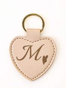 1 件别致的蝴蝶图案 PU 钥匙扣，可定制首字母女士钥匙扣，送给家人、朋友和情侣的理想情人节礼物 - 彩色 - 查看 6