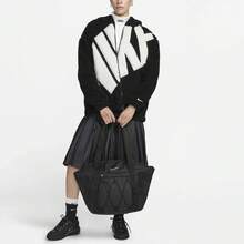 Nike Letter Hooded Embroidered Zipper Casual Fleece Long Sleeve Jacket Women's-FB8696-010