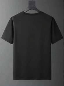 Couple Matching Printed Sleeve Collar-Shirts, Casual Short-Sleeve Tops Couples In Spring And Summer, Women'S Clothing. - 男款黑色 - 查看 5