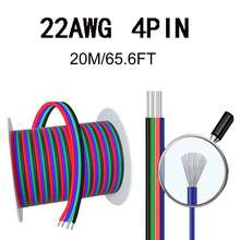 22AWG RGB Extension Cable Wire - Heavy-Duty LED Strip Lighting Cord With 3-Pin To 4-Pin Connector, Compatible With WS2812B/WS2811, 3528, 5050 LEDs, 12V/24V DC - For RGB Projects, Neon Signs, Home/Commercial Lighting - Fast Data Transfer & Reliable Power Delivery, LED Lighting Setup, Project Lighting Solutions, Organized Wire Management, Insulation, Flexible Conductors - Red, White and Green - View 11