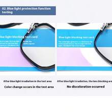 1 buc ochelari de vedere fotocromatici cu aspect natural, ramă mare, potriviți pentru purtare în timpul călătoriilor și vacanțelor, activităților în aer liber și protecție solară. (Are tampoane nazale.) - Vizualizare 5