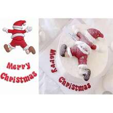 Decoración para tarta de Papá Noel, de 3.3"X3.6" Decoraciones para tartas navideñas, Decoraciones festivas para cupcakes para fiestas de Navidad, Ideal para postres y hornear navideños (Decoración para tarta Feliz Navidad) Navidad Decoraciones navideñas Pijamas navideños Regalos de Navidad Decoración navideña - Multicolor - Ver 7