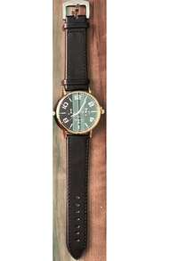 Men's Luxury Casual Quartz Wrist Watch With Leather Strap - Negro - Ver 3