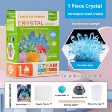 1件装晶体生长科学实验套装，趣味亲子互动实验道具，化学实验晶体生长原理，情商与智力发展，动手玩具 - 生日礼物、复活节礼物、万圣节礼物、圣诞节礼物，完美礼物之选