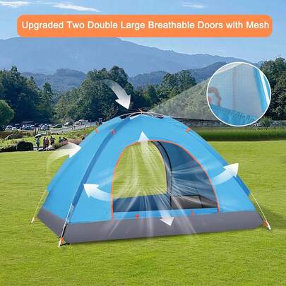 Tents For Camping 2/3/4/5 Person Camping Dome Tent Waterproof Lightweight Portable Backpacking Tent For Outdoor Camping Hiking 200*200*135 Cm