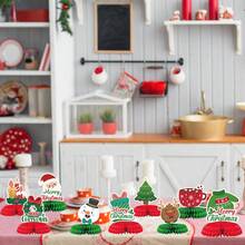 1 قطعة ديكور عسلي للكريسماس، ديكور طاولة الحفلات، قطعة مركزية لطاولة الطعام، حامل عسلي من الورق