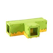 ITANDME Hamster Tunnel Spielzeug, T-förmiges Hamster Filz Versteck Haus, Ratte interaktives Versteck Verstecke & Tunnel Erkundungsspielzeug, Hamster Beschäftigungsspielzeug für Ratten Hamster Wühlmäuse Lemminge