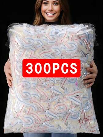 300 件超大塑料包装盖 - 可重复使用保鲜膜，适用于碗和盘子，适用于餐厅、烧烤餐厅、家庭、塑料食品盖旅行配件冰箱整理器