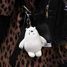 12 cm officiell We Bare Bears plyschnyckelring hänge, docktillbehör, födelsedagspresent, väskberlock, klassisk panda grizzlyisbjörn - Multifärgad - Visa 6