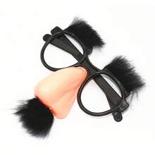 1pc Halloween Black Glasses With Eyelashes, Nose And Beard, Funny Cosplay Decor Suitable For Halloween Christmas Party Decoration For Both Women And Men Adult - 黑色 - 查看 5